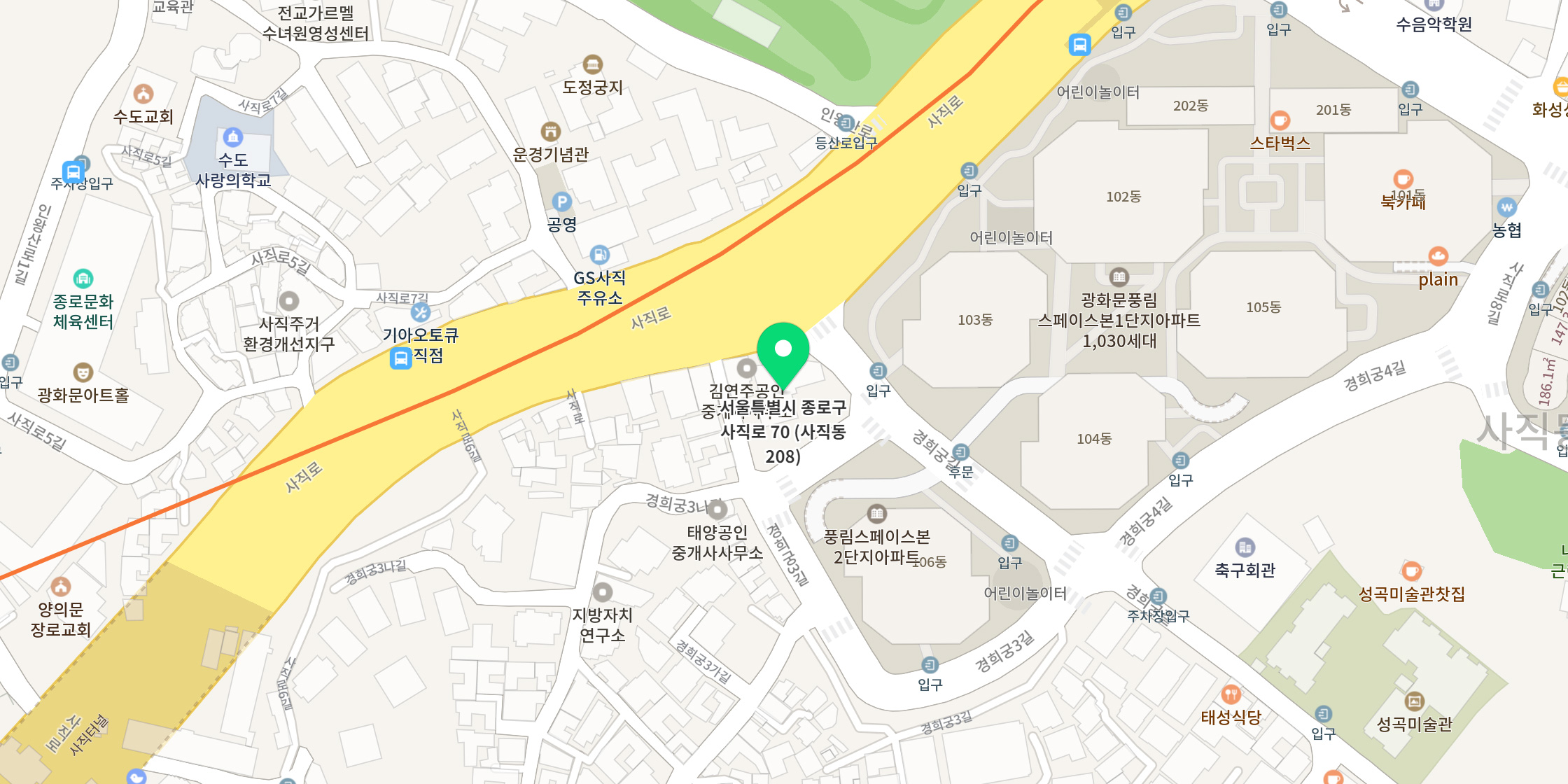 한국갤럽조사연구소 약도
